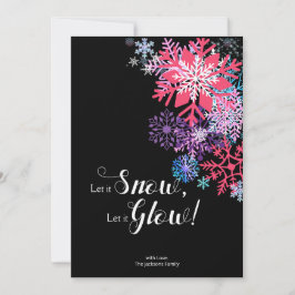 Kleurrijke Midnight Snowflake Magic Christmas Kaar Kaart