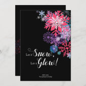 Kleurrijke Midnight Snowflake Magic Christmas Kaar Kaart (Voorkant / Achterkant)