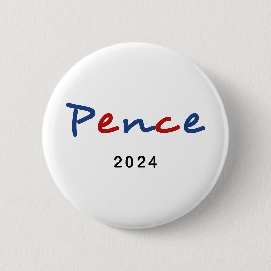 Kleurrijke Mike Pence 2024 Script Tekst Ronde Button 5,7 Cm (Voorkant)