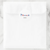 Kleurrijke Mike Pence 2024 Script Tekst Ronde Sticker (Tas)