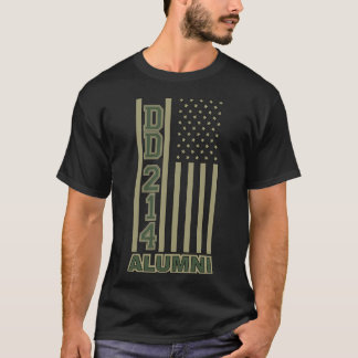 KLEURRIJKE MILITAIRE ALUMNI Leger DD214 Groen en T T-shirt