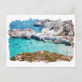 Kleurrijke Milos Griekenland Kust Uitzicht Briefkaart (Voorkant)