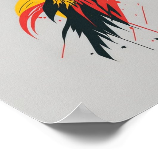 Kleurrijke mime poster (Hoek)