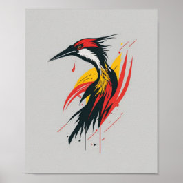 Kleurrijke mime poster