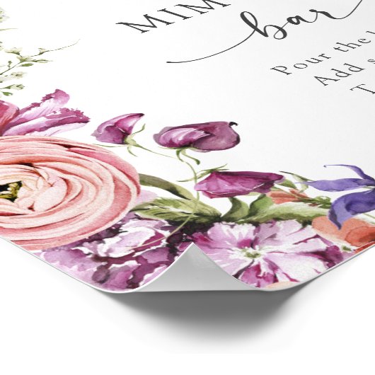 Kleurrijke Mimosa Bar Poster (Hoek)