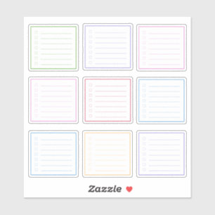 Kleurrijke Mini Checklist Planner Sticker