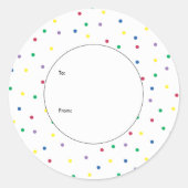 Kleurrijke Mini Gift Label (Voorkant)