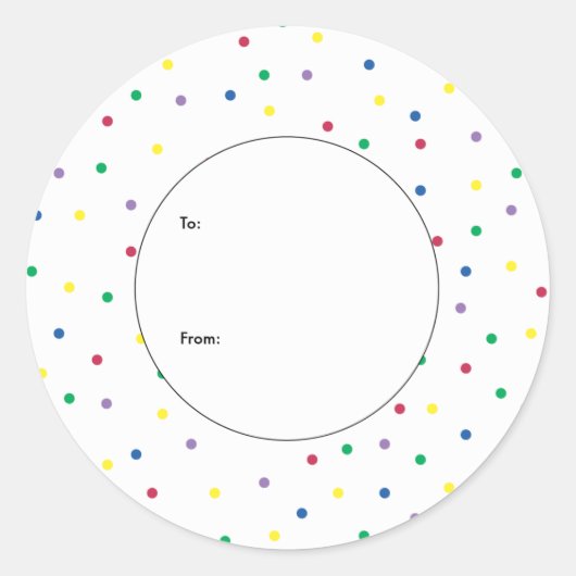 Kleurrijke Mini Gift Label (Voorkant)