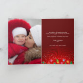 Kleurrijke Mini-kerstbomen Mousserende lichten Feestdagen Kaart (Binnen)