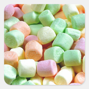 Kleurrijke miniatuur marshmallows sticker
