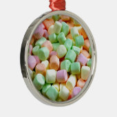 Kleurrijke miniatuurmarshmallows kerstversiering metalen ornament (Rechts)