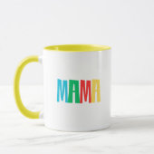 Kleurrijke Minimaal Mama Typografie Mok (Links)