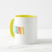Kleurrijke Minimaal Mama Typografie Mok (Voorkant links)