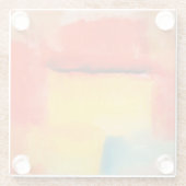 Kleurrijke minimalistische Abstracte kunstwerken Glazen Onderzetter (Achterkant)