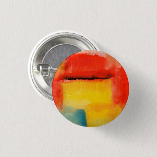 Kleurrijke minimalistische Abstracte kunstwerken Ronde Button 3,2 Cm (Voorkant /achterkant)