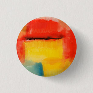 Kleurrijke minimalistische Abstracte kunstwerken Ronde Button 3,2 Cm