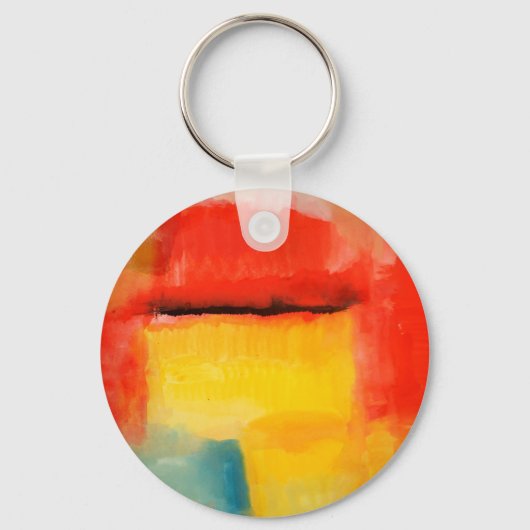Kleurrijke minimalistische Abstracte kunstwerken Sleutelhanger (Voorkant)