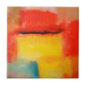 Kleurrijke minimalistische Abstracte kunstwerken Tegeltje (Voorkant)