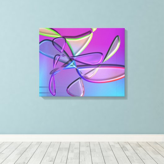 Kleurrijke minimalistische Abstracte moderne kunst Canvas Afdruk (Insitu (Houten vloer))