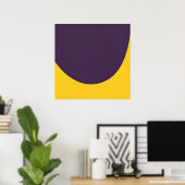 Kleurrijke minimalistische boog - een vloeiende el poster (Thuiskantoor)