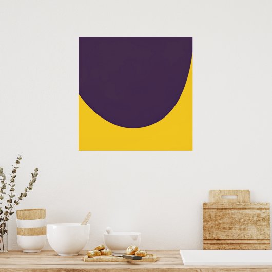 Kleurrijke minimalistische boog - een vloeiende el poster (Keuken)
