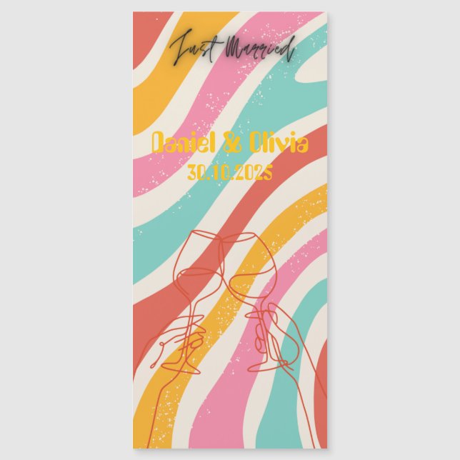Kleurrijke minimalistische bruiloft (Voorkant)