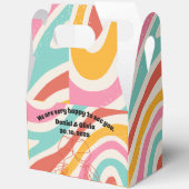 Kleurrijke minimalistische bruiloft bedankdoosjes (Open)