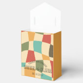 Kleurrijke minimalistische bruiloft bedankdoosjes (Geopend)