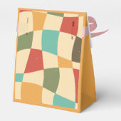 Kleurrijke minimalistische bruiloft bedankdoosjes (Achterkant)