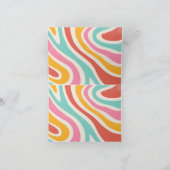 Kleurrijke minimalistische bruiloft bedankkaart (Binnen)