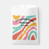 Kleurrijke minimalistische bruiloft bedankzakje (Voorkant)