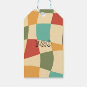 Kleurrijke minimalistische bruiloft cadeaulabel (Achterkant)