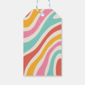 Kleurrijke minimalistische bruiloft cadeaulabel (Achterkant)