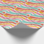 Kleurrijke minimalistische bruiloft cadeaupapier (Hoek)