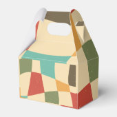 Kleurrijke minimalistische bruiloft gunst dozen bedankdoosjes (Achterkant)