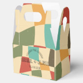 Kleurrijke minimalistische bruiloft gunst dozen bedankdoosjes (Geopend)