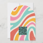 Kleurrijke minimalistische bruiloft kaart (Achterkant)