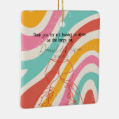 Kleurrijke minimalistische bruiloft keramisch ornament (Rechts)