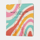 Kleurrijke minimalistische bruiloft keramisch ornament (Links)