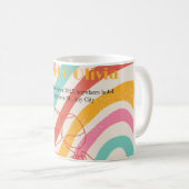 Kleurrijke minimalistische bruiloft koffiemok (Voorkant rechts)