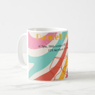 Kleurrijke minimalistische bruiloft koffiemok