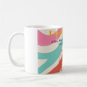 Kleurrijke minimalistische bruiloft koffiemok (Links)