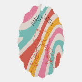 Kleurrijke minimalistische bruiloft ornament kaart (Rechts)