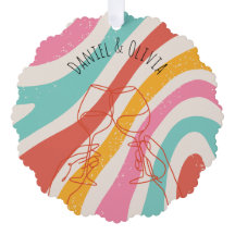 Kleurrijke minimalistische bruiloft