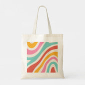 Kleurrijke minimalistische bruiloft tote bag (Achterkant)