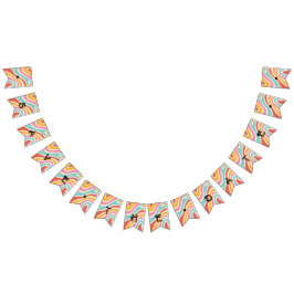 Kleurrijke minimalistische bruiloft vlaggetjes