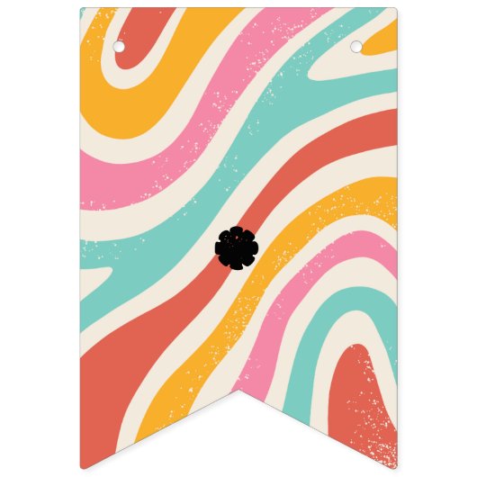 Kleurrijke minimalistische bruiloft vlaggetjes (Eerste vlag)