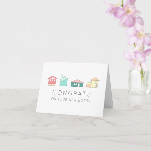 Kleurrijke minimalistische felicitaties voor uw ni kaart (Orchidee)