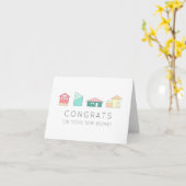 Kleurrijke minimalistische felicitaties voor uw ni kaart (Gele Bloem)