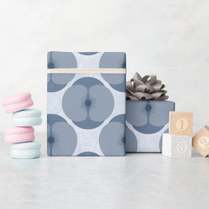 Kleurrijke Minimalistische Klaproos Getextureerde Cadeaupapier